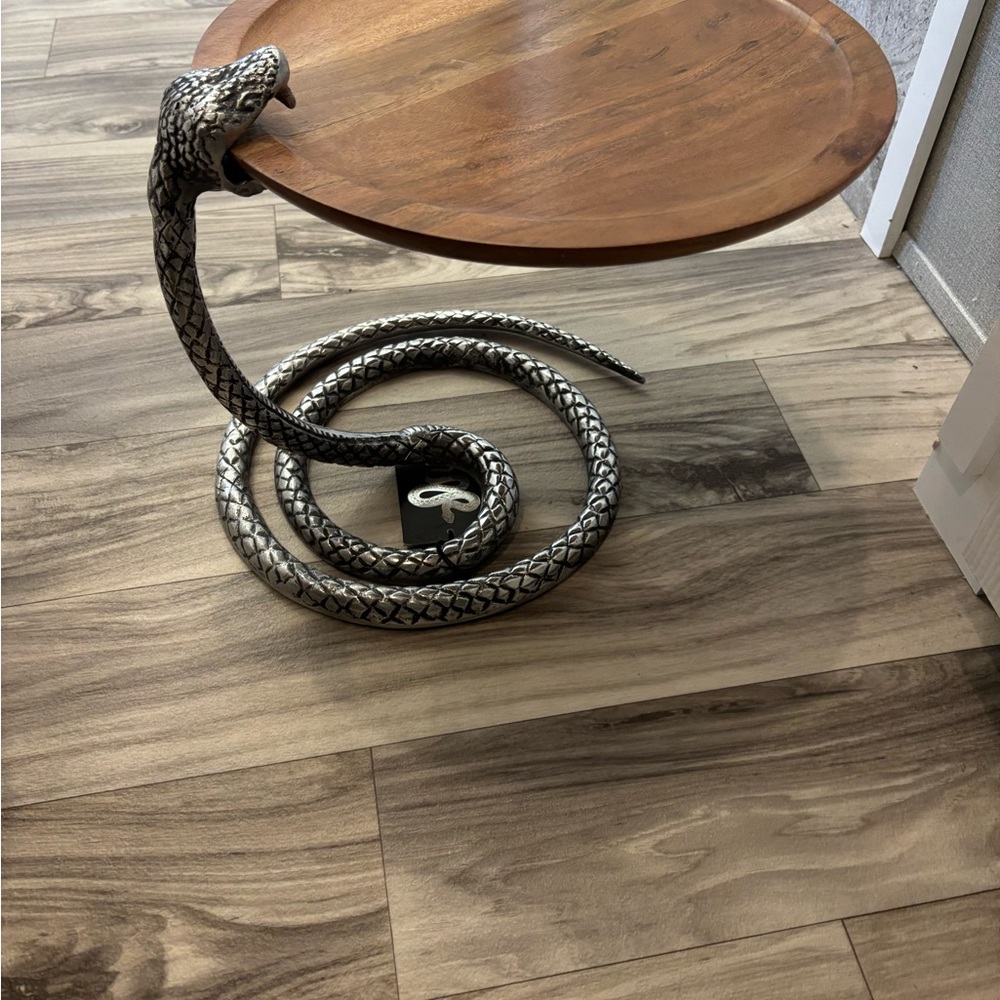 Silver Snake Side Table
